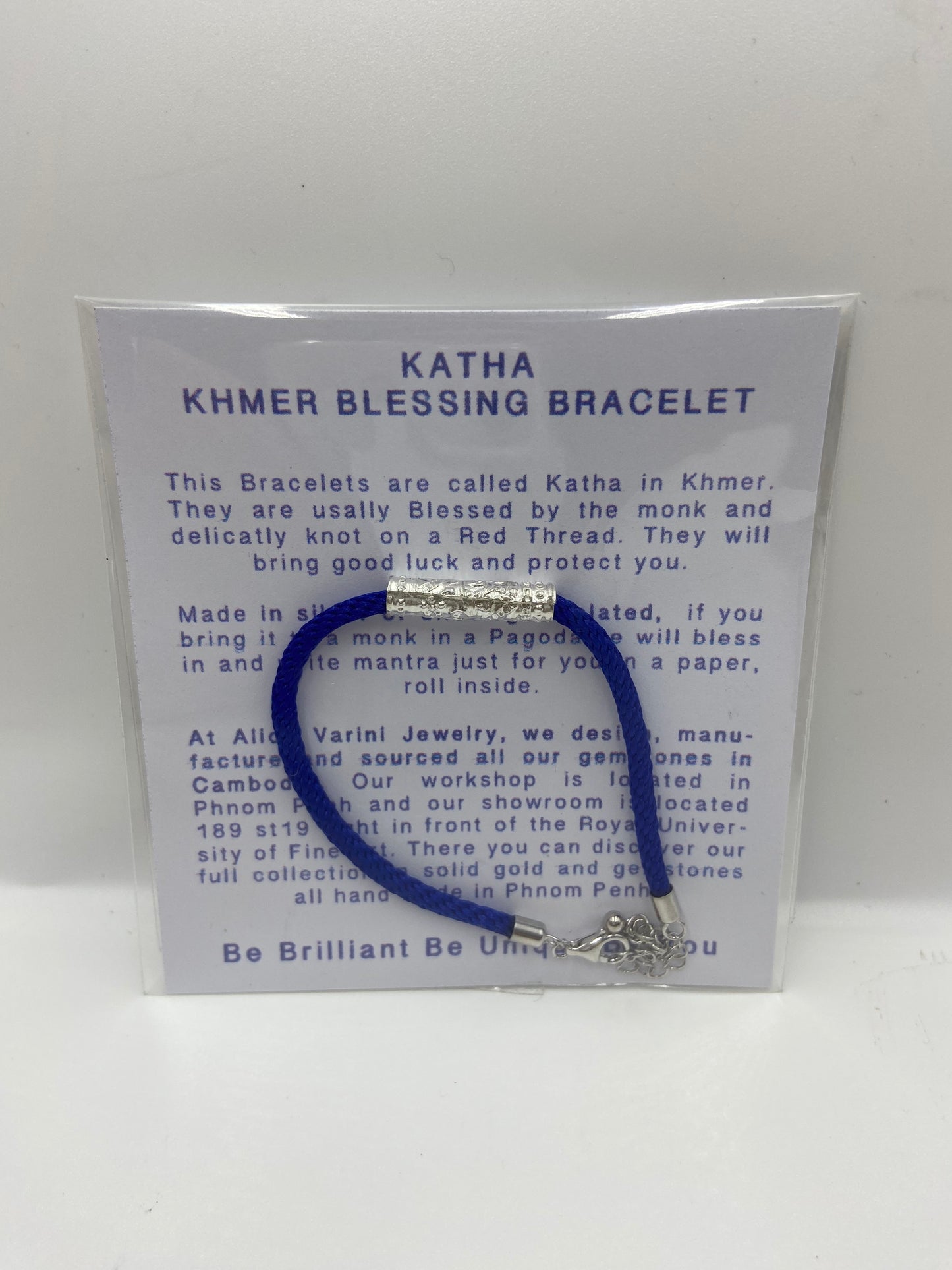 Katha Bold Silver Navy