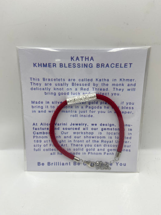 Katha Bold Silver Red