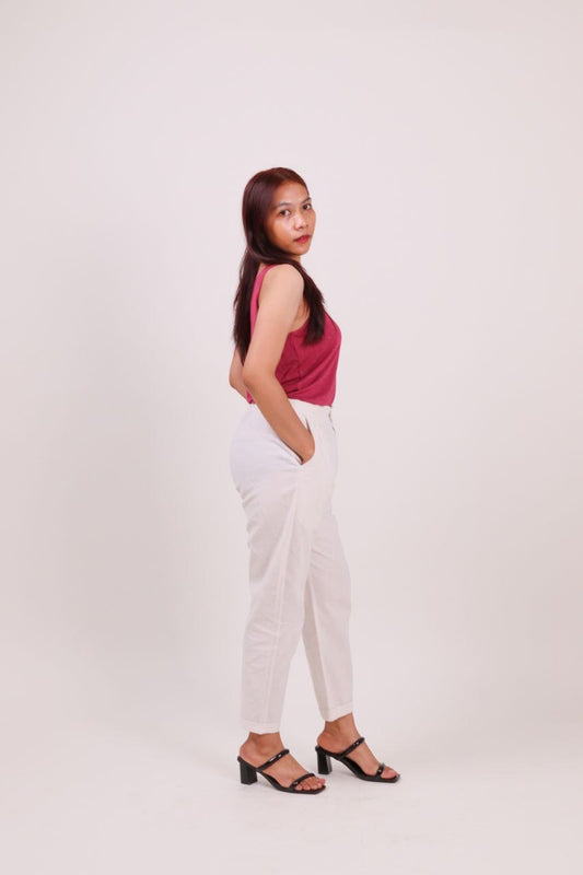 Cigarette Pants - White