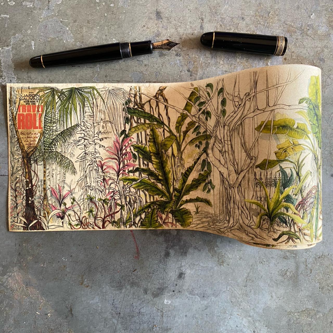 Roll Wild Garden Mini (small version). Paper print. 80 x 12 cm