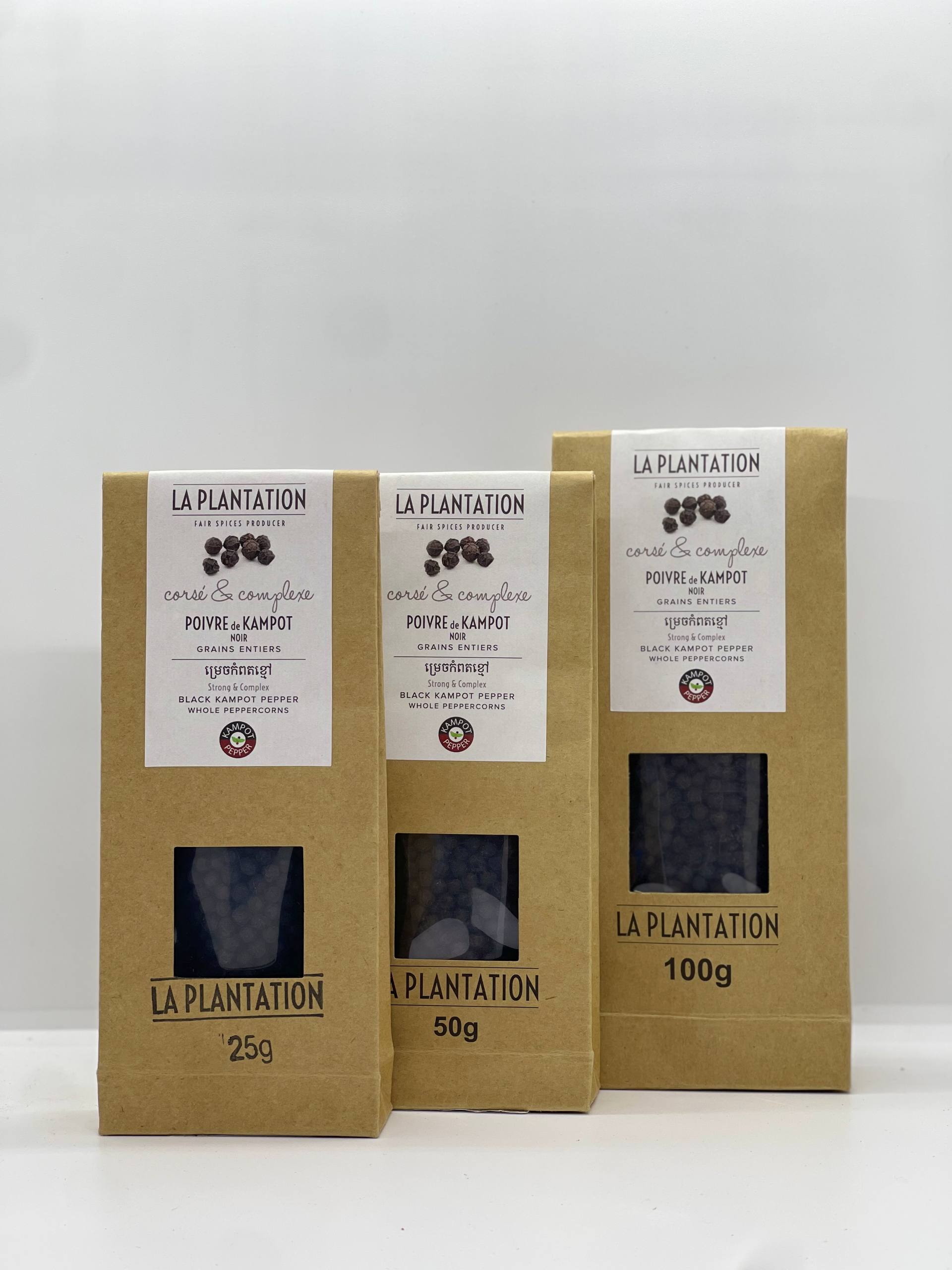 Black Kampot Pepper 50g Recycle paper