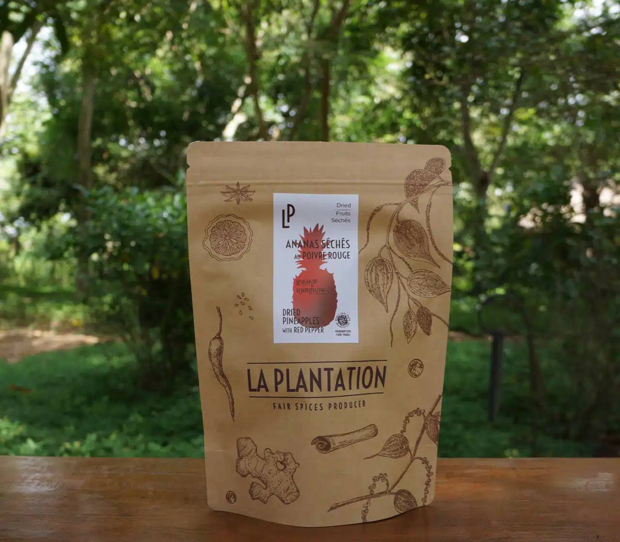 Dried Pineapple with Red Kampot Pepper 150g