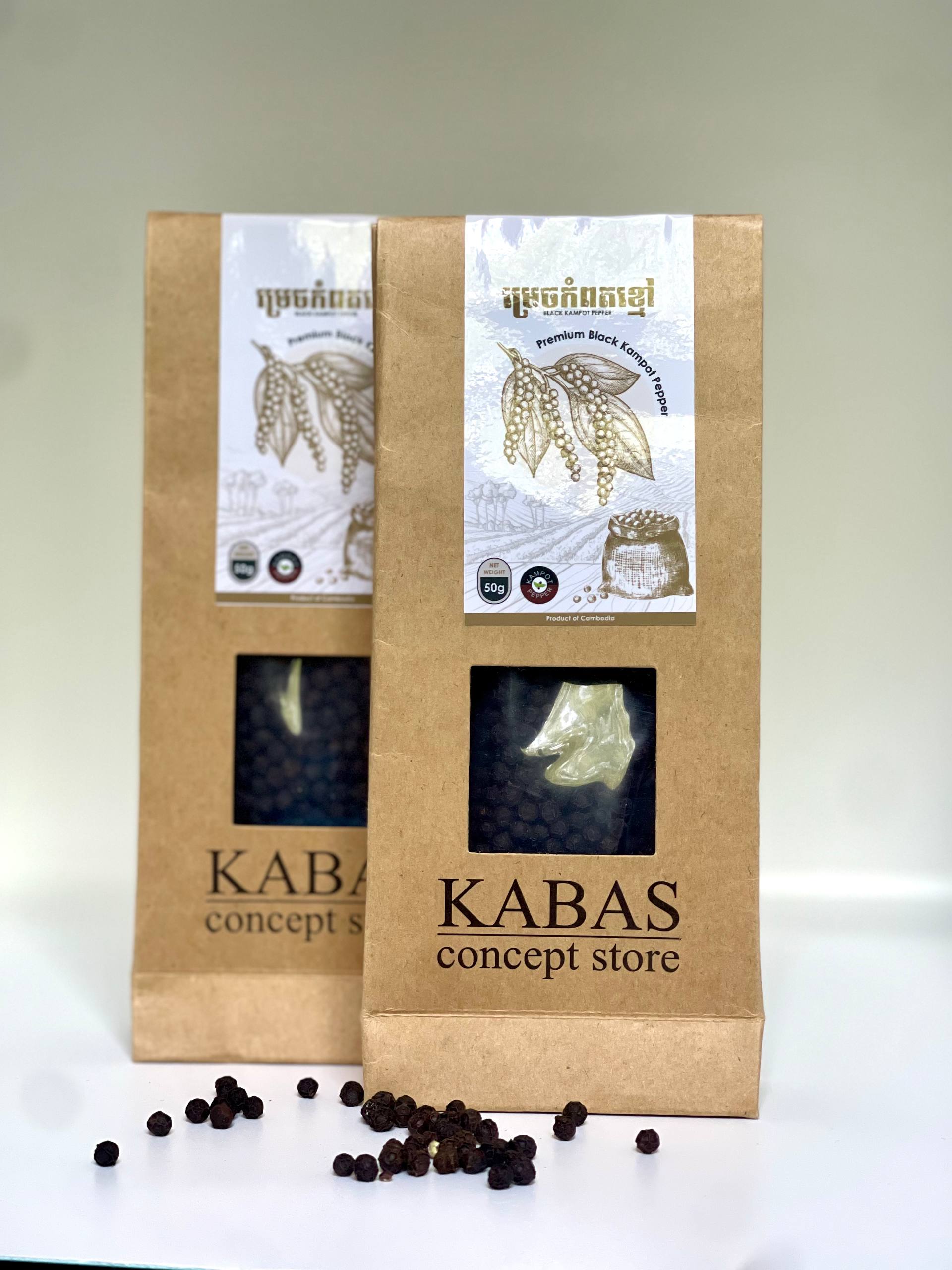 Kabas Black Kampot Pepper 50g
