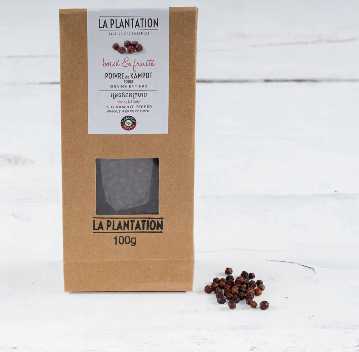 Red Kampot Pepper 100g Recycle paper