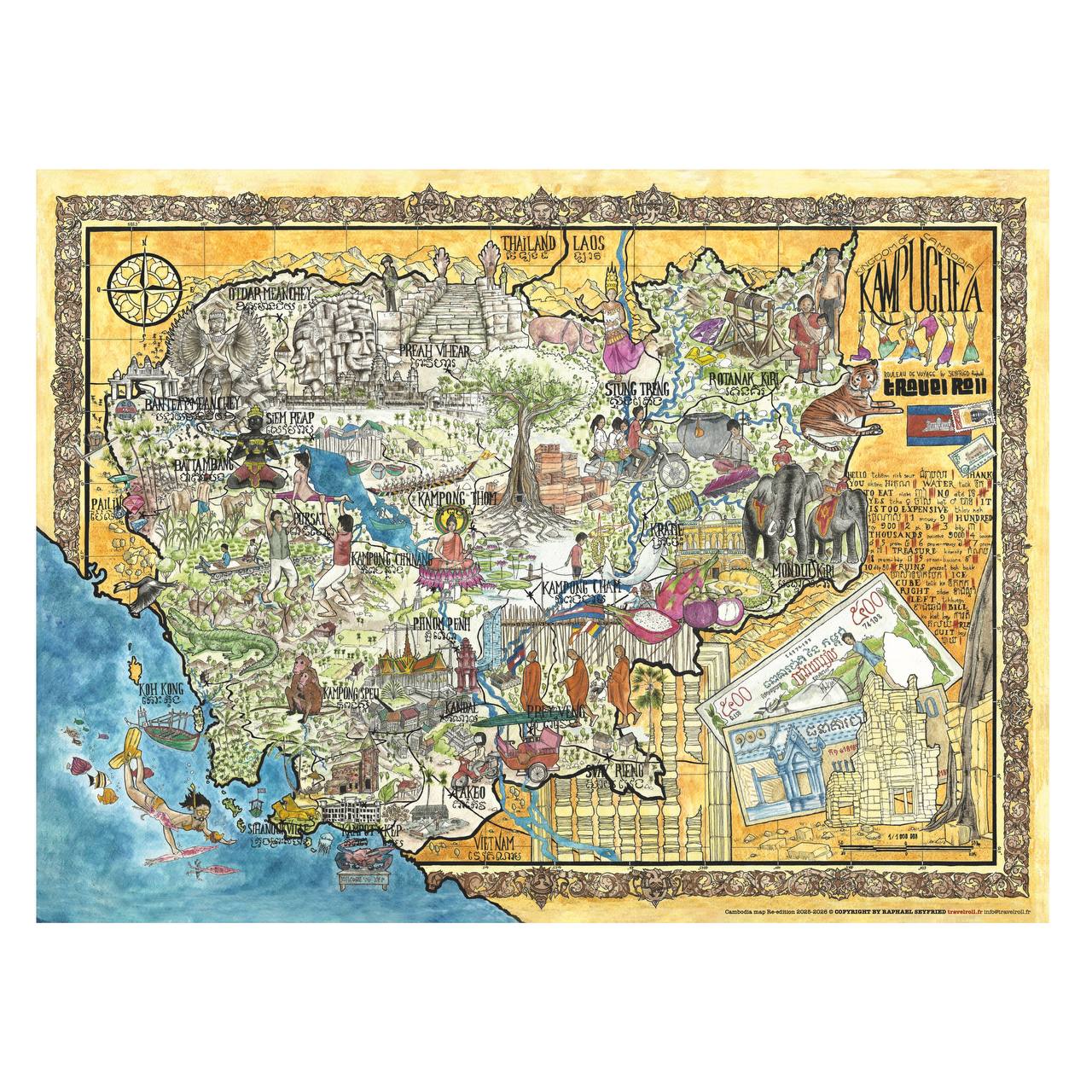 Cambodia Map Réedition