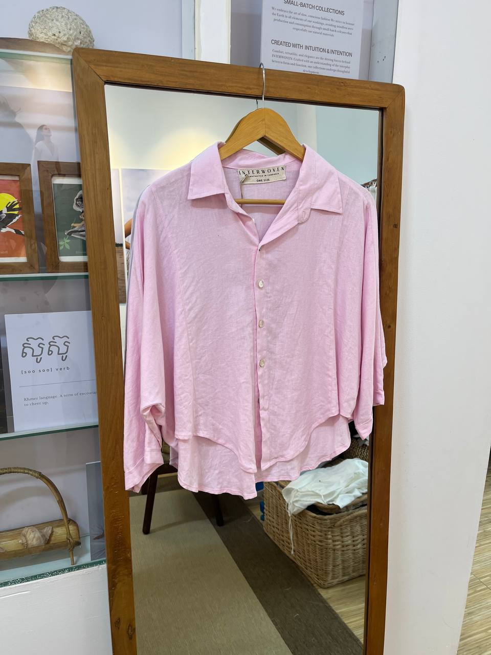 Boyfriend Shirt-The Effortless-Pink Cotton-One Size
