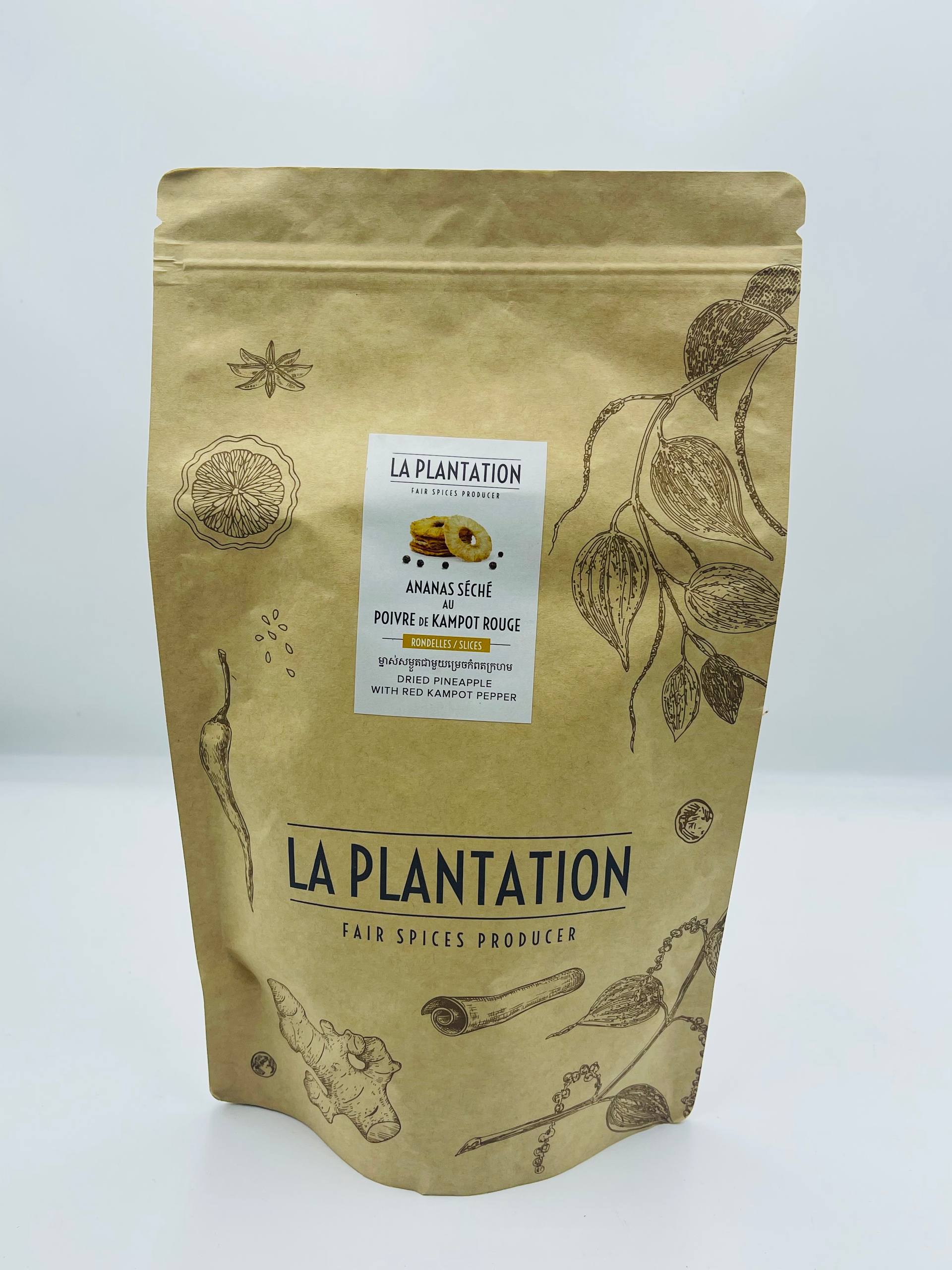 Dried Pineapple with Red Kampot Pepper 300g