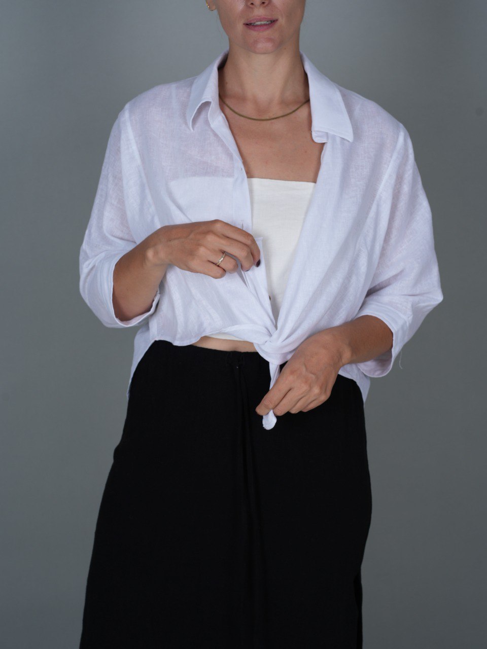 Boyfriend Shirt-The Effortless-Light White Cotton-One Size