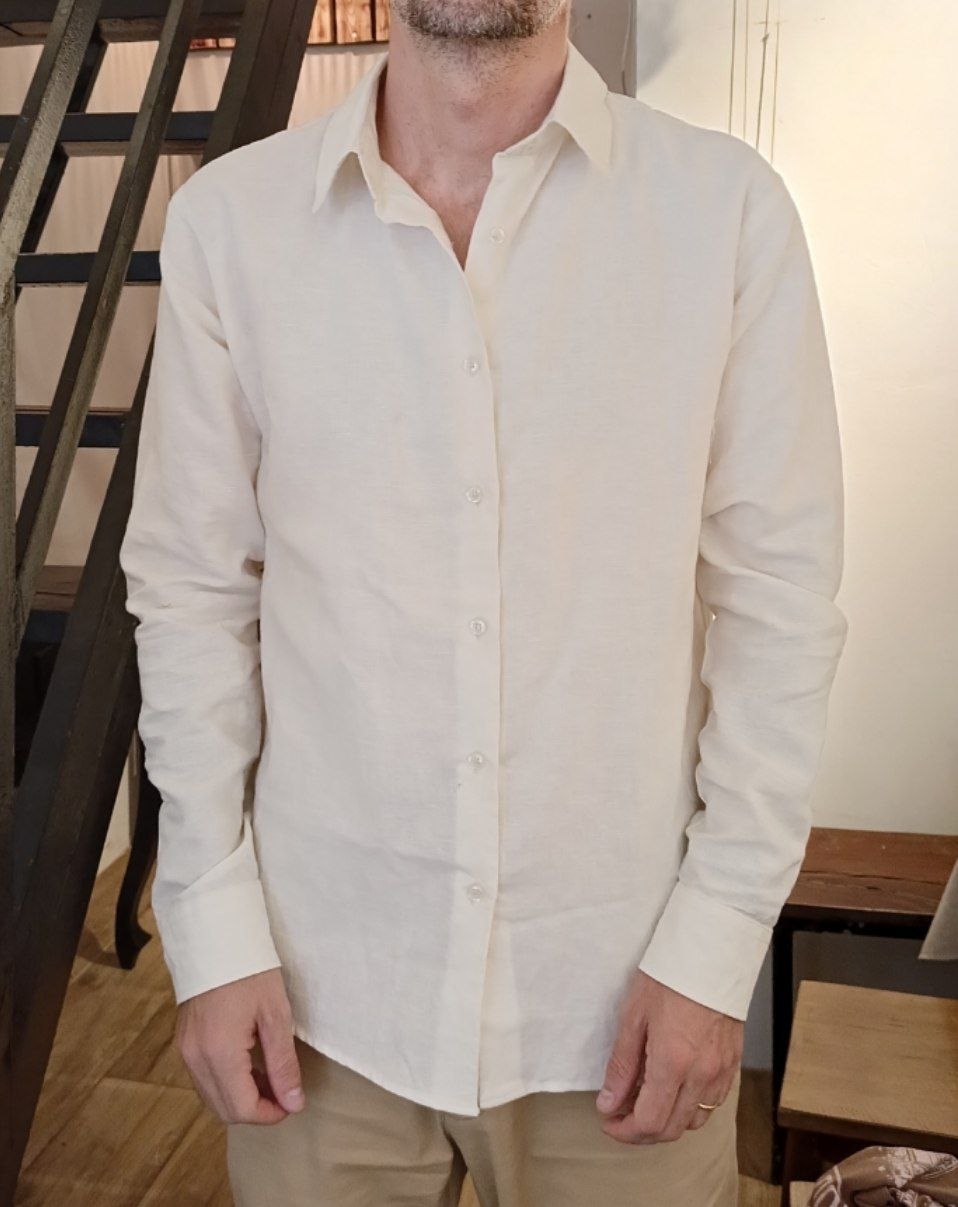 Men's Double Collar Long Sleeve Shirts Size XL